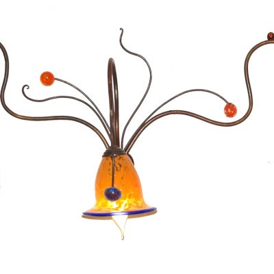 Lámparas de pared. Vidrio soplado y hierro.